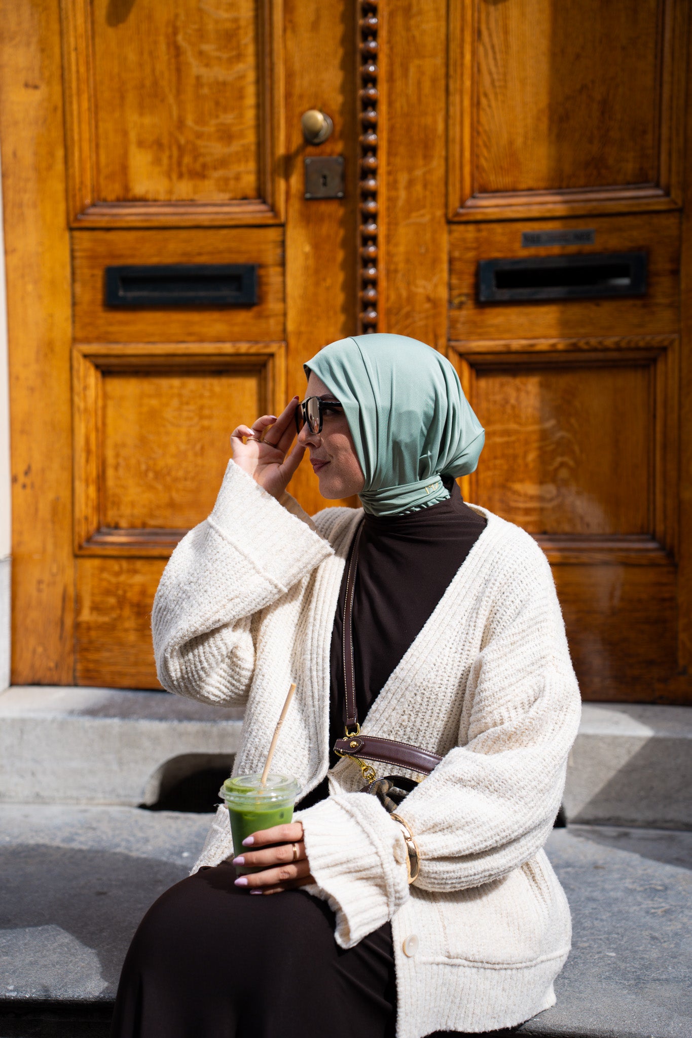 Instant hijab pastel mint