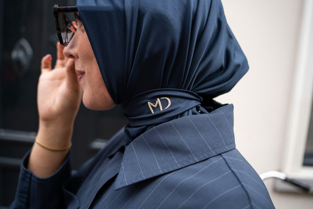 Instant hijab Slate blue
